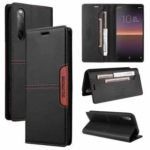 For Sony Xperia 10 II GQUTROBE G01 RFID Anti-theft Leather Phone Case(Black)