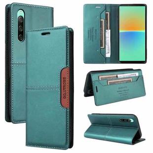 For Sony Xperia 10 IV GQUTROBE G01 RFID Anti-theft Leather Phone Case(Green)