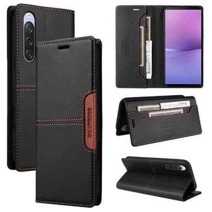 For Sony Xperia 10 V GQUTROBE G01 RFID Anti-theft Leather Phone Case(Black)