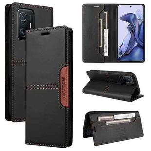 For Xiaomi 11T / 11T Pro GQUTROBE G01 RFID Anti-theft Leather Phone Case(Black)