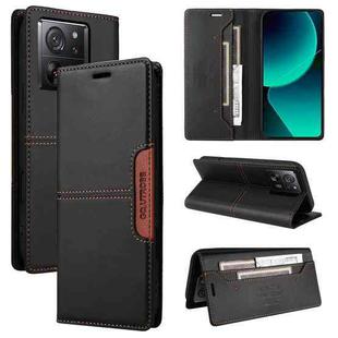 For Xiaomi 13T / 13T Pro GQUTROBE G01 RFID Anti-theft Leather Phone Case(Black)