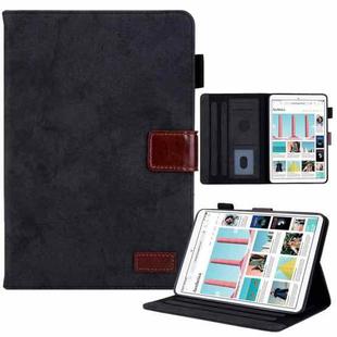 For iPad mini 6 / mini 2024 Fabric Contrast Color Smart Leather Tablet Case(Black)