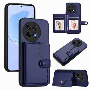For OnePlus Ace 5 / Ace 5 Pro Button Card Bag RFID Anti-theft Phone Case(Blue)