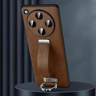 For OPPO Find X8 Pro SULADA PC + Leather Texture Skin Feel Shockproof Phone Case(Brown)