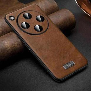 For OPPO Find X8 SULADA Shockproof TPU + Handmade Leather Phone Case(Brown)