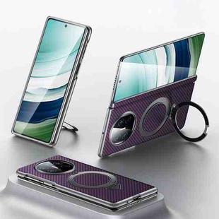 For Huawei Mate X5 / X3 SULADA Kevlar Texture MagSafe Magnetic Holder Phone Case(Purple)