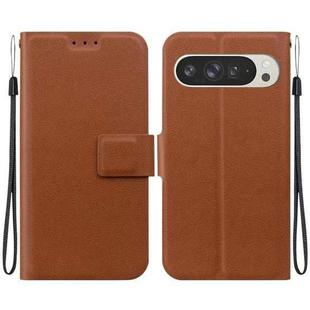 For Google Pixel 9 Pro XL Ultra-thin Voltage Magnetic Buckle Leather Phone Case(Brown)