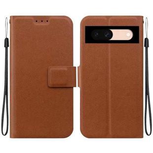 For Google Pixel 8a Ultra-thin Voltage Magnetic Buckle Leather Phone Case(Brown)