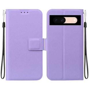 For Google Pixel 8a Ultra-thin Voltage Magnetic Buckle Leather Phone Case(Purple)