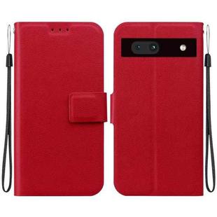 For Google Pixel 7a Ultra-thin Voltage Magnetic Buckle Leather Phone Case(Red)