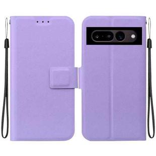 For Google Pixel 7 Ultra-thin Voltage Magnetic Buckle Leather Phone Case(Purple)