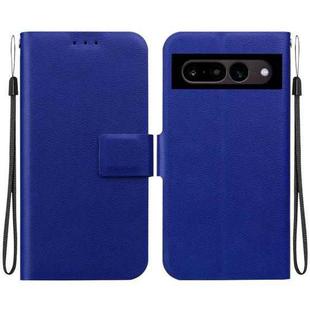 For Google Pixel 7 Ultra-thin Voltage Magnetic Buckle Leather Phone Case(Blue)