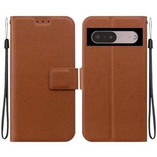 For Google Pixel 7 Pro Ultra-thin Voltage Magnetic Buckle Leather Phone Case(Brown)