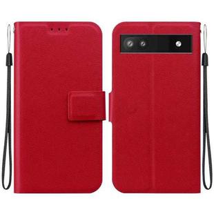 For Google Pixel 6a Ultra-thin Voltage Magnetic Buckle Leather Phone Case(Red)