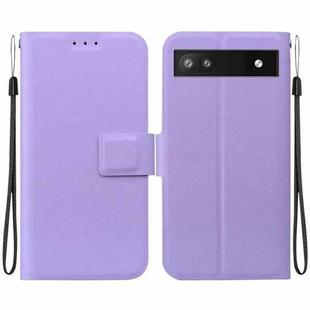 For Google Pixel 6a Ultra-thin Voltage Magnetic Buckle Leather Phone Case(Purple)