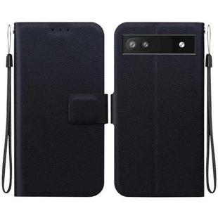 For Google Pixel 6a Ultra-thin Voltage Magnetic Buckle Leather Phone Case(Black)