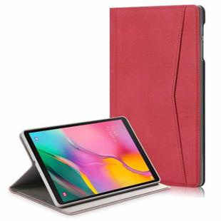 For Samsung Galaxy Tab A 10.1 (2019) T510/T515  Electric Pressed Horizontal Flip Leather Case with Card Slot(Red)