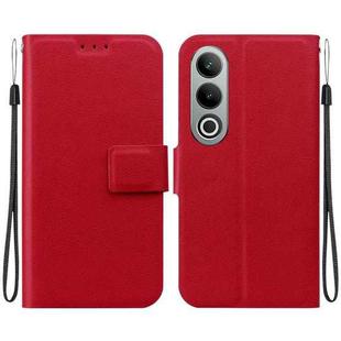 For OnePlus Nord CE4 Ultra-thin Voltage Magnetic Buckle Leather Phone Case(Red)