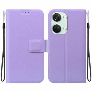 For OnePlus Nord 3 / Ace 2V Ultra-thin Voltage Magnetic Buckle Leather Phone Case(Purple)