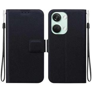 For OnePlus Nord 3 / Ace 2V Ultra-thin Voltage Magnetic Buckle Leather Phone Case(Black)