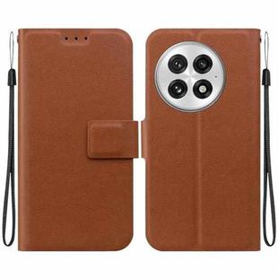 For OnePlus 13 Ultra-thin Voltage Magnetic Buckle Leather Phone Case(Brown)