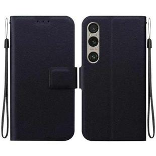 For Sony Xperia 1 VI Ultra-thin Voltage Magnetic Buckle Leather Phone Case(Black)