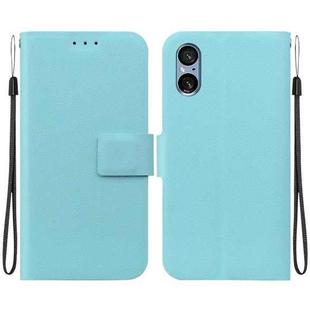 For Sony Xperia 5 V Ultra-thin Voltage Magnetic Buckle Leather Phone Case(Green)