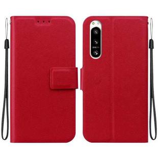 For Sony Xperia 5 VI Ultra-thin Voltage Magnetic Buckle Leather Phone Case(Red)