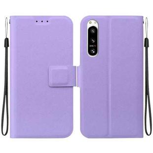 For Sony Xperia 5 VI Ultra-thin Voltage Magnetic Buckle Leather Phone Case(Purple)