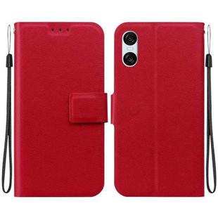 For Sony Xperia 10 VI Ultra-thin Voltage Magnetic Buckle Leather Phone Case(Red)