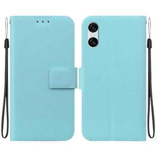 For Sony Xperia 10 VI Ultra-thin Voltage Magnetic Buckle Leather Phone Case(Green)