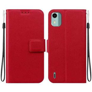For Nokia C12 Ultra-thin Voltage Magnetic Buckle Leather Phone Case(Red)