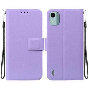 For Nokia C12 Ultra-thin Voltage Magnetic Buckle Leather Phone Case(Purple)