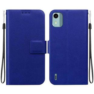For Nokia C12 Ultra-thin Voltage Magnetic Buckle Leather Phone Case(Blue)