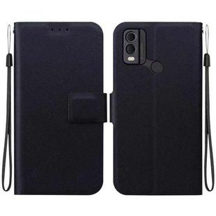 For Nokia C22 Ultra-thin Voltage Magnetic Buckle Leather Phone Case(Black)