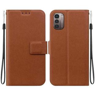 For Nokia G21 / Nokia G11 Ultra-thin Voltage Magnetic Buckle Leather Phone Case(Brown)