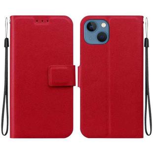 For iPhone 15 Plus Ultra-thin Voltage Magnetic Buckle Leather Phone Case(Red)