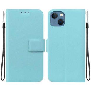 For iPhone 15 Plus Ultra-thin Voltage Magnetic Buckle Leather Phone Case(Green)