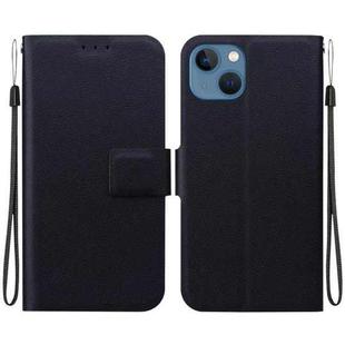 For iPhone 15 Plus Ultra-thin Voltage Magnetic Buckle Leather Phone Case(Black)