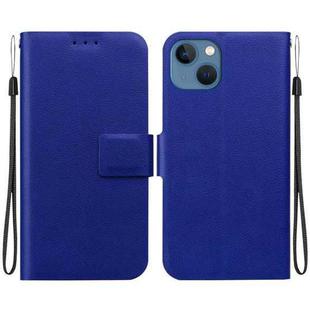 For iPhone 15 Plus Ultra-thin Voltage Magnetic Buckle Leather Phone Case(Blue)