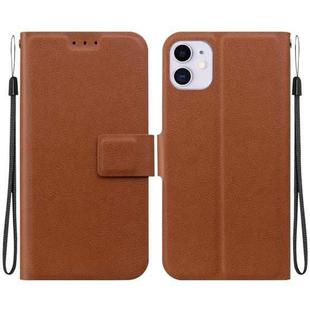 For iPhone 11 Ultra-thin Voltage Magnetic Buckle Leather Phone Case(Brown)