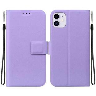 For iPhone 11 Ultra-thin Voltage Magnetic Buckle Leather Phone Case(Purple)