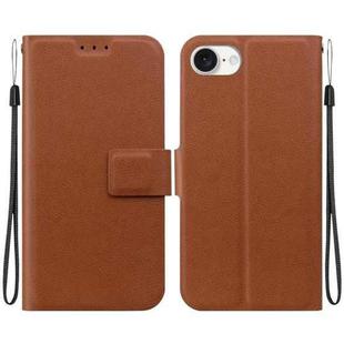 For iPhone SE 2024 Ultra-thin Voltage Magnetic Buckle Leather Phone Case(Brown)