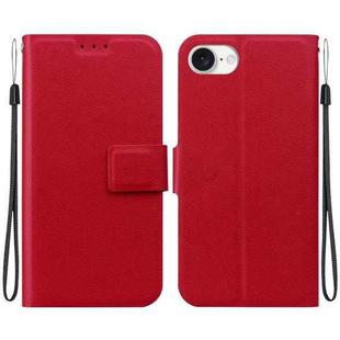 For iPhone SE 2024 Ultra-thin Voltage Magnetic Buckle Leather Phone Case(Red)