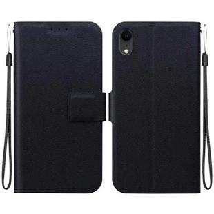 For iPhone XR Ultra-thin Voltage Magnetic Buckle Leather Phone Case(Black)