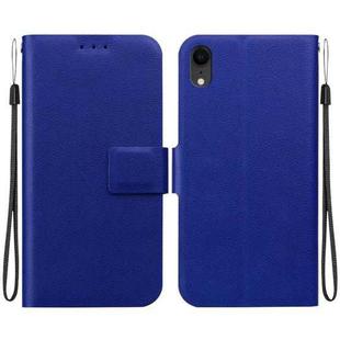 For iPhone XR Ultra-thin Voltage Magnetic Buckle Leather Phone Case(Blue)