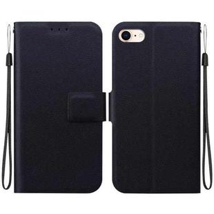 For iPhone 7 / 8 / SE 2022 Ultra-thin Voltage Magnetic Buckle Leather Phone Case(Black)