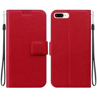 For iPhone 7 Plus / 8 Plus Ultra-thin Voltage Magnetic Buckle Leather Phone Case(Red)