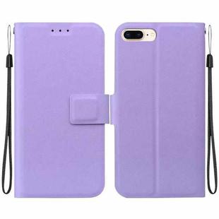 For iPhone 7 Plus / 8 Plus Ultra-thin Voltage Magnetic Buckle Leather Phone Case(Purple)