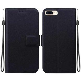 For iPhone 7 Plus / 8 Plus Ultra-thin Voltage Magnetic Buckle Leather Phone Case(Black)